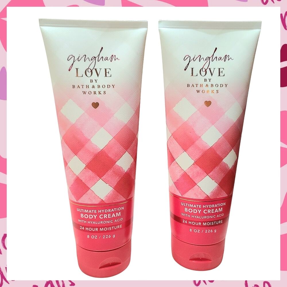 BATH AND BODY WORKS GINGHAM LOVE BODY CREAMS